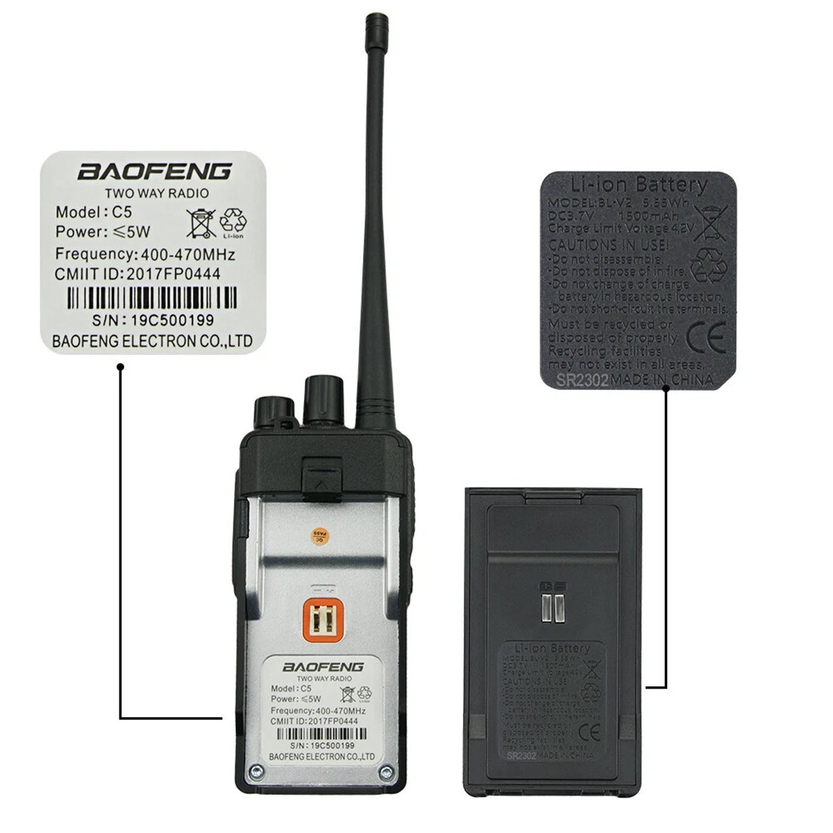 مخابره بایوفنگ Baofeng BF-C5 Walkie Talkie