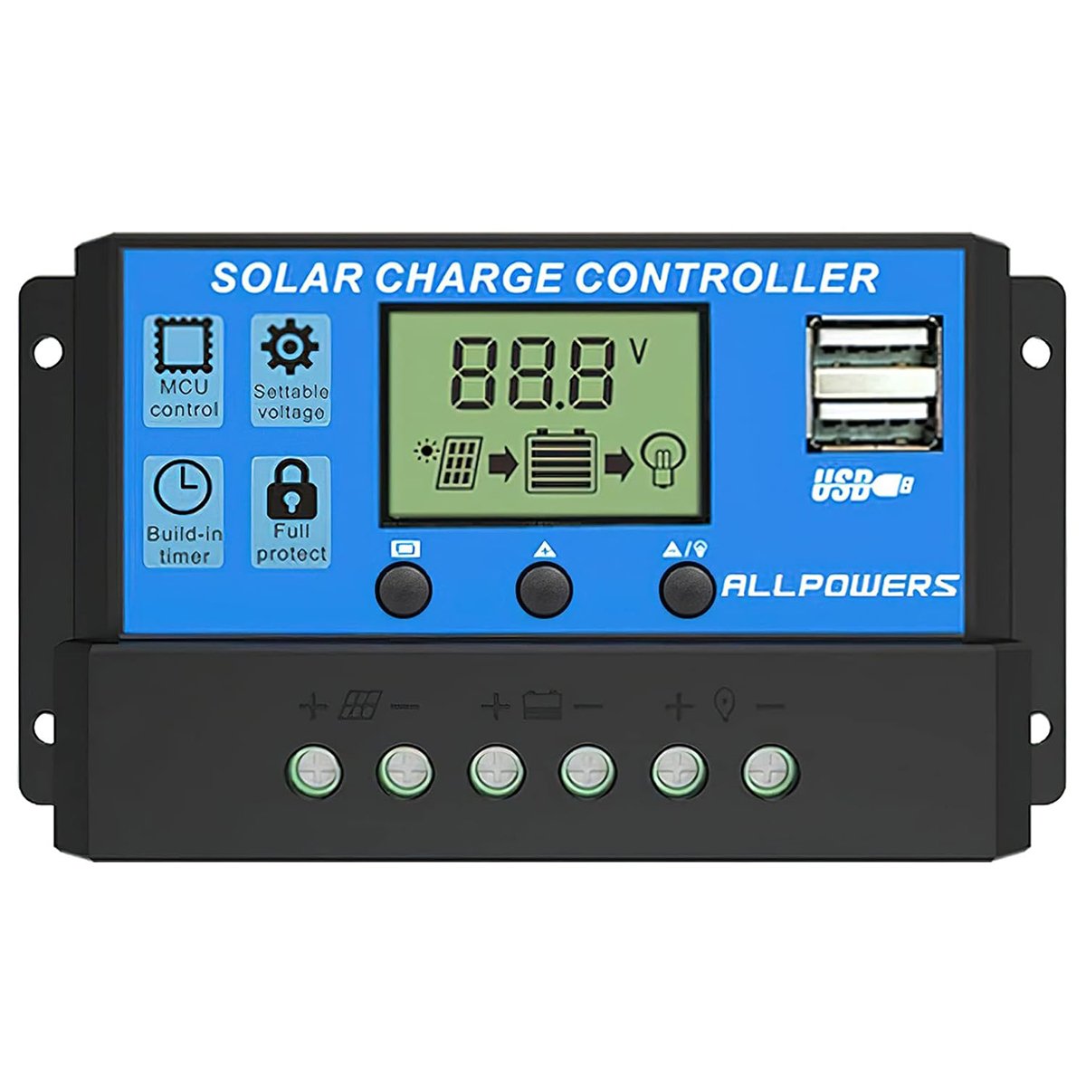 کانترولر سولر ALLPOWERS 20A – Solar Charge Controller (12V/24V)
