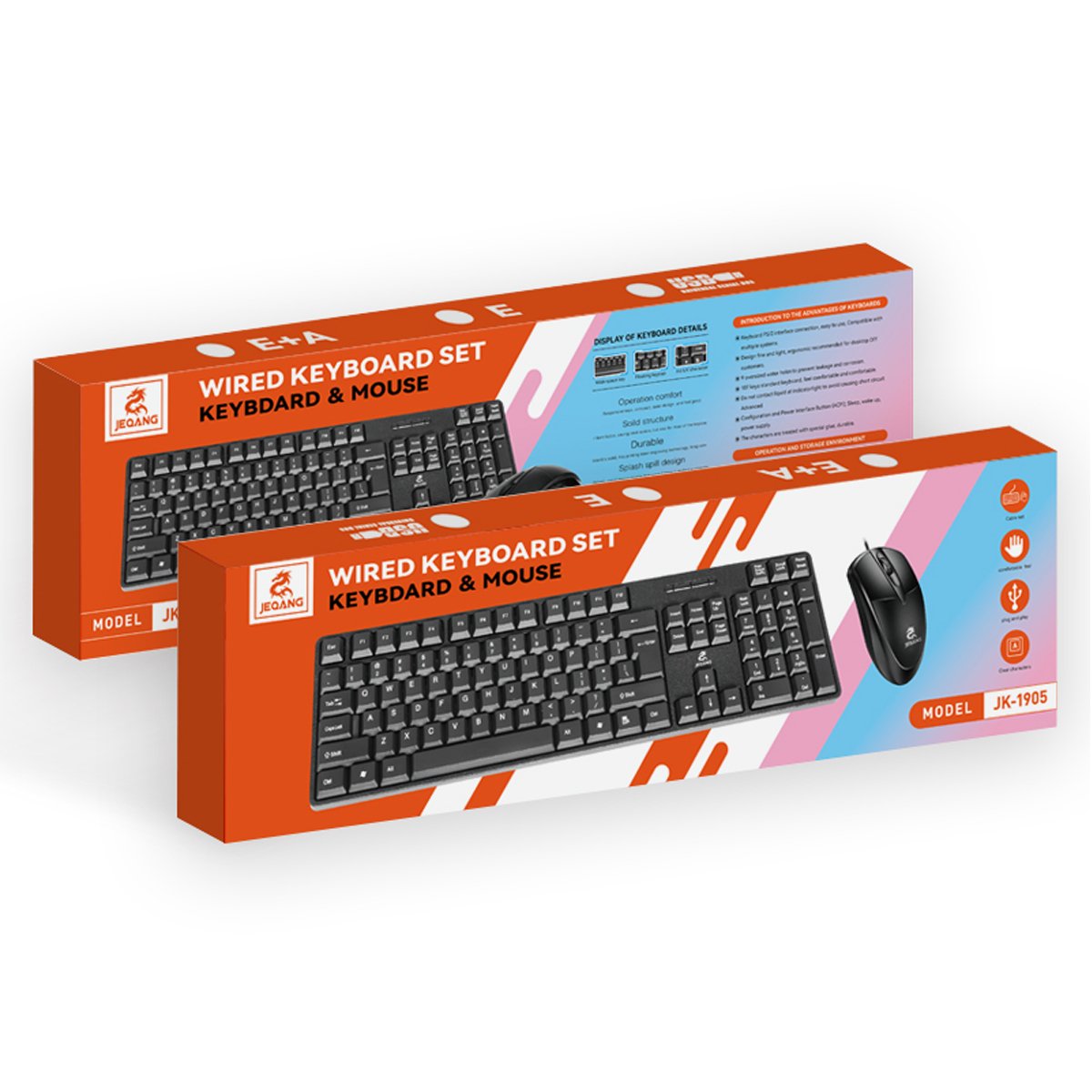کیبورد سیم‌دار USB – سازگار با کمپیوتر و لپتاپ