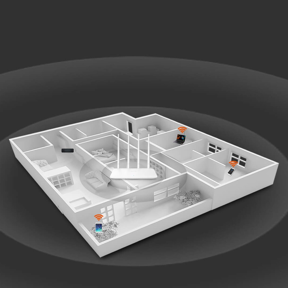 روتر بی‌سیم Tenda F6 Wireless N300 Easy Setup Router