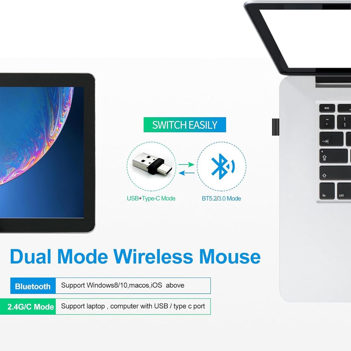 موز وایرلیس D11 چارجی (Dual Mode Wireless Mouse)